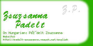 zsuzsanna padelt business card